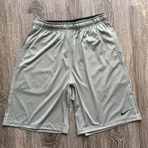Nike olive-grey basketball shorts