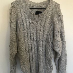 Grey knit sweater