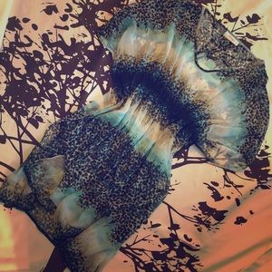 Sheer printed caftan