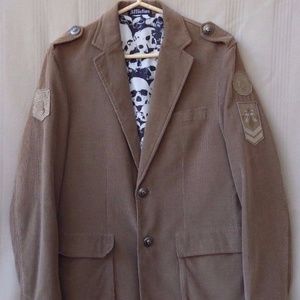 Affliction Red Label Premium Corduroy Skull Jacket