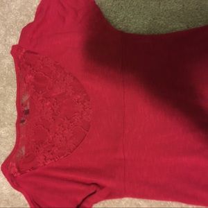Red lacy shirt