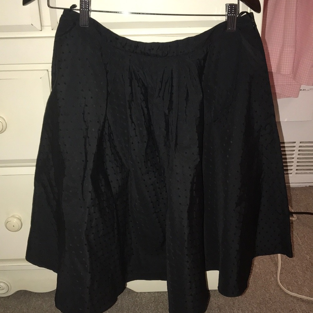 Black moschino skirt with black polo a dots.