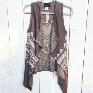 Aztec print vest