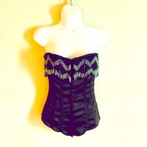 Tesa Classic Midnight Beaded Corset