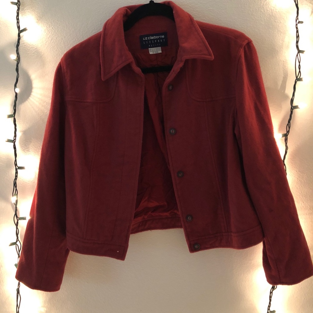 Red Button-up jacket