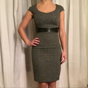 Grey Cap Sleeve Midi Dress