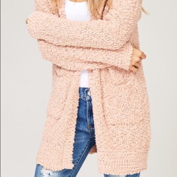 Last 1️⃣ Blush Popcorn Cozy Open Cardigan - Picture 4 of 5