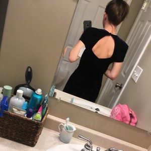 Vintage Velvet Dress Open Back