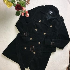 [l . l . b e a n] corduroy belted trench coat