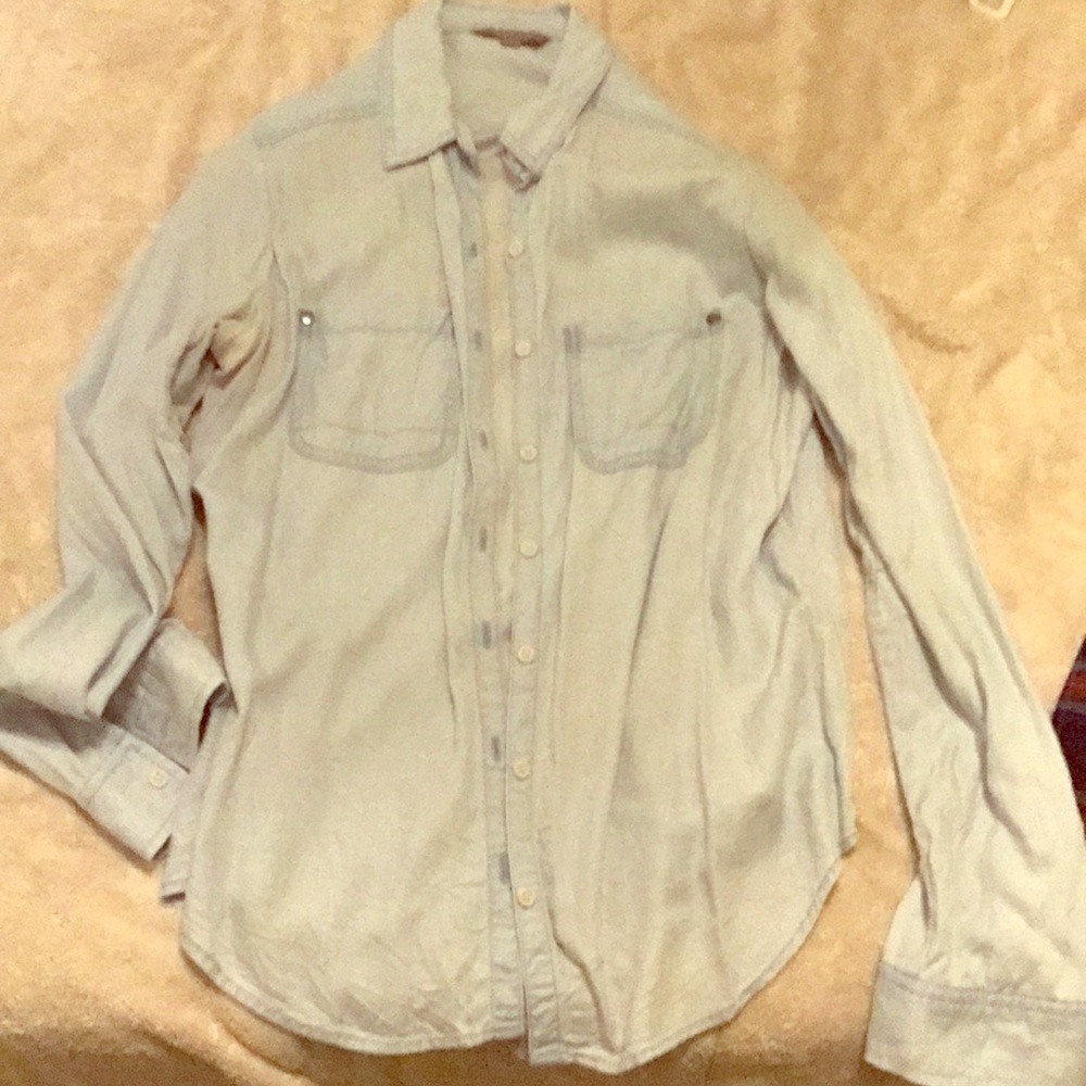 Soft chambray button down shirt