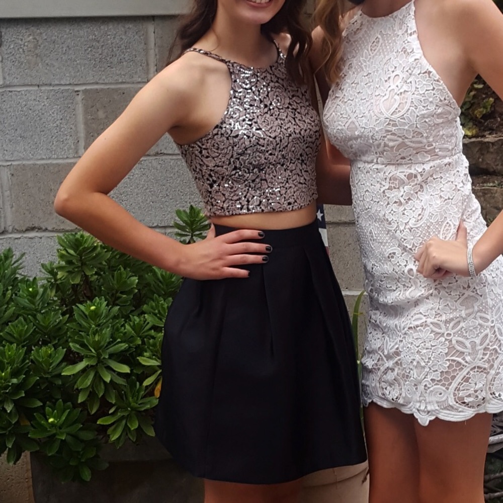 Two piece homecoming dress