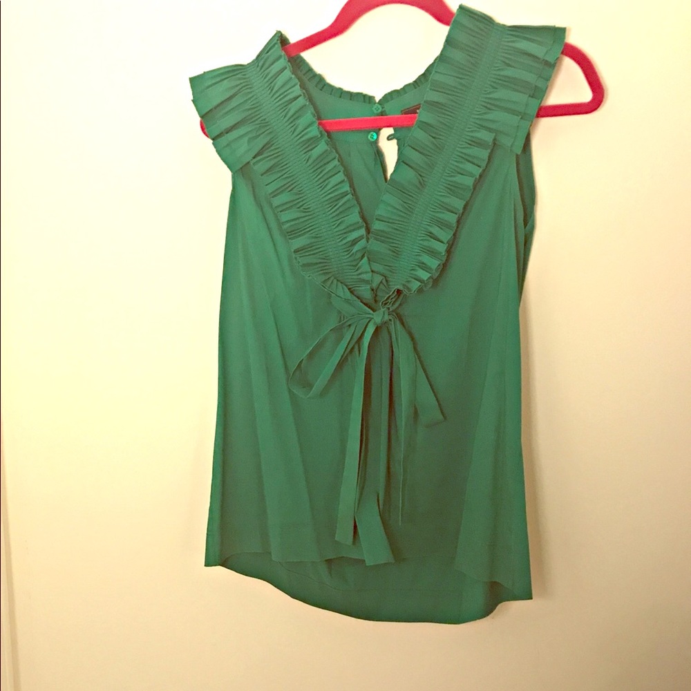 BCBG MaxAzria green blouse