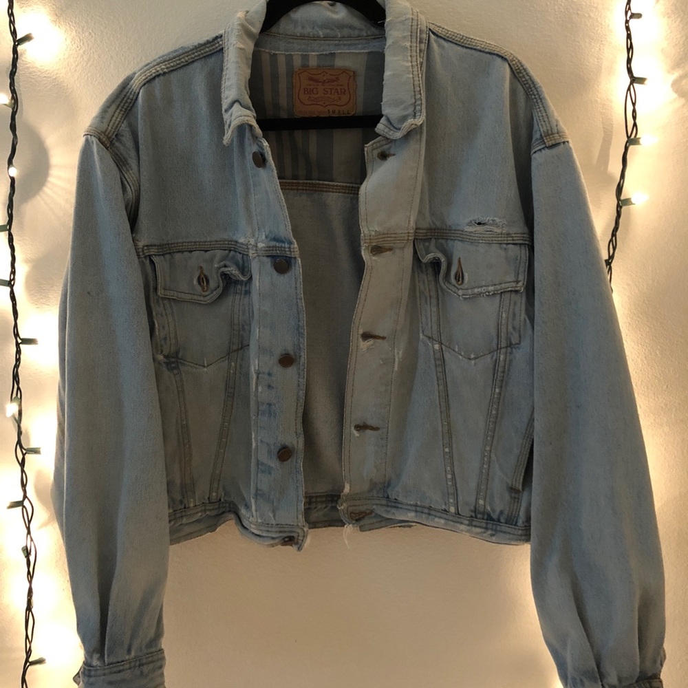 Distressed Light-wash Jean Jacket