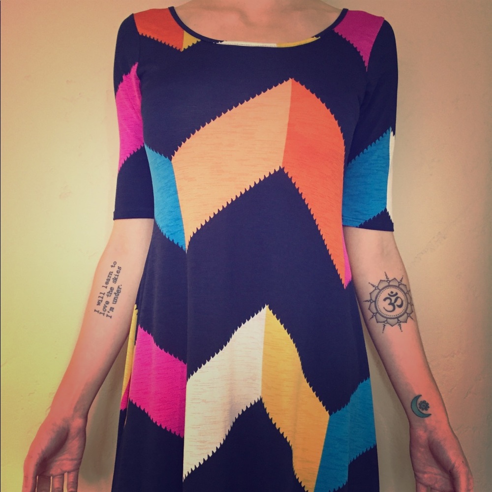 Bright 'n Colorful Zig Zag Dress