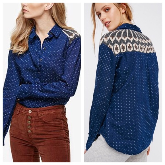 Free People Tops - Free People western long sleeves top