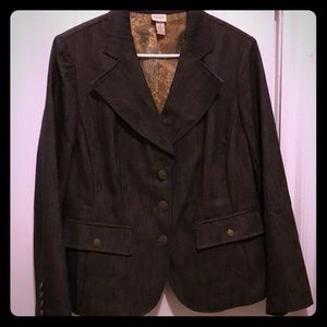 Brown women’s 3 button business shit jacket/blazer