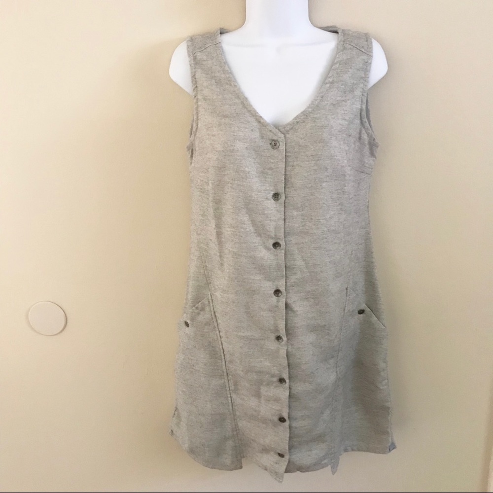 Horny Toad grey canvas sleeveless dress