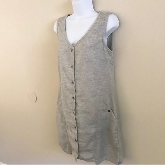 Horny Toad grey canvas sleeveless dress - Picture 2 of 8