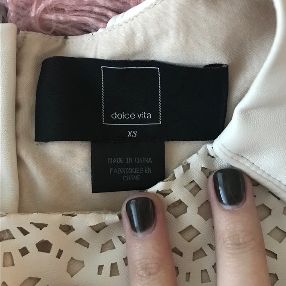 Laser Cut Vegan leather Dolce Vita top - Picture 3 of 4