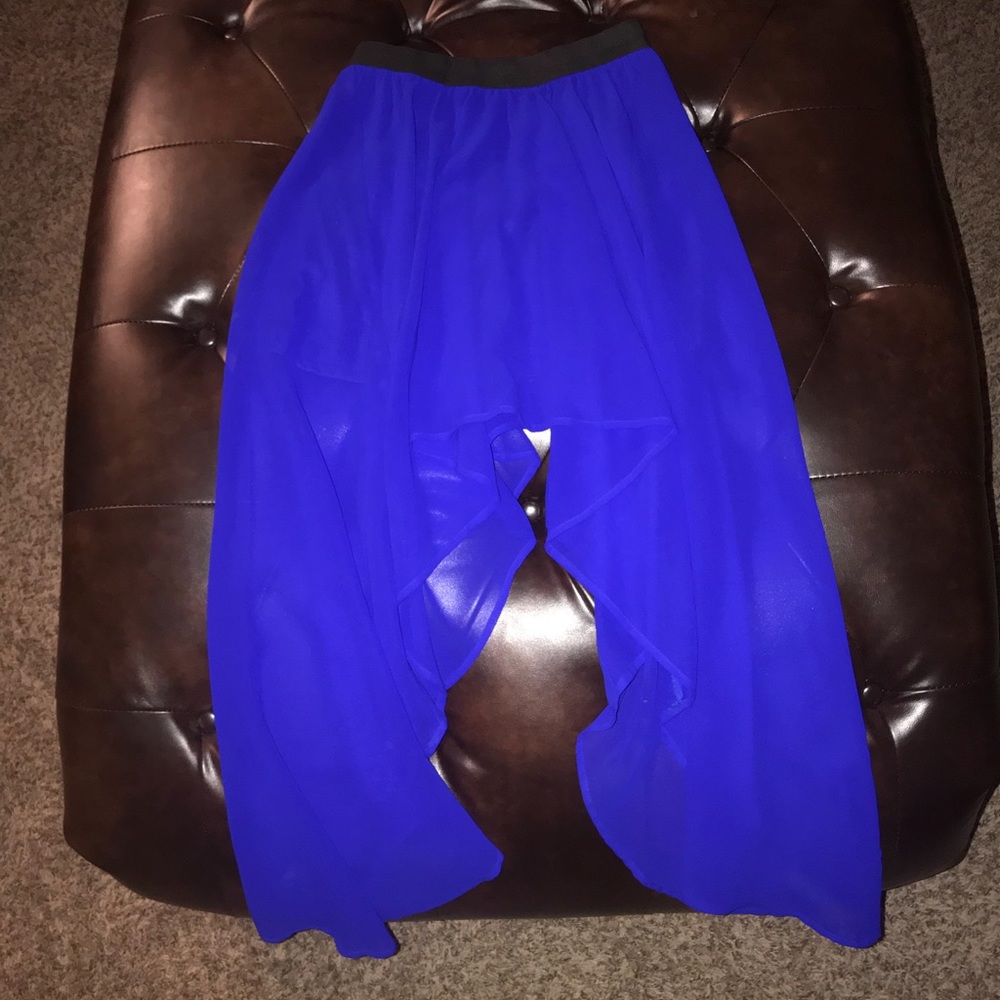 High-Low royal blue maxi skirt