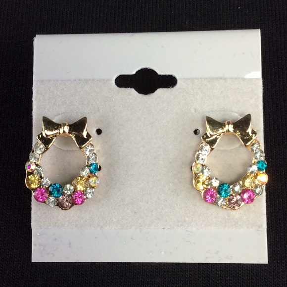 Jewelry - New Sweet Colorful Wreath Stud Earrings