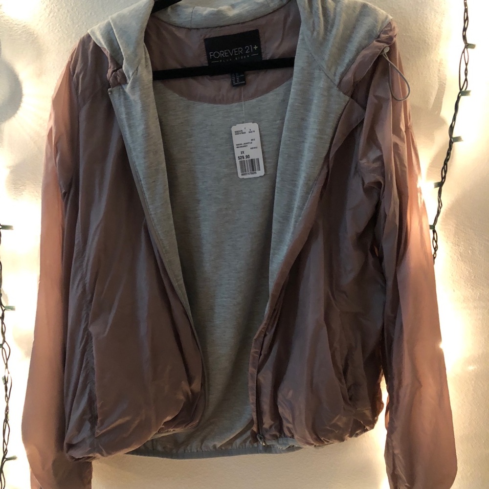 Lavender Nylon jacket&soft polyester/cotton lining