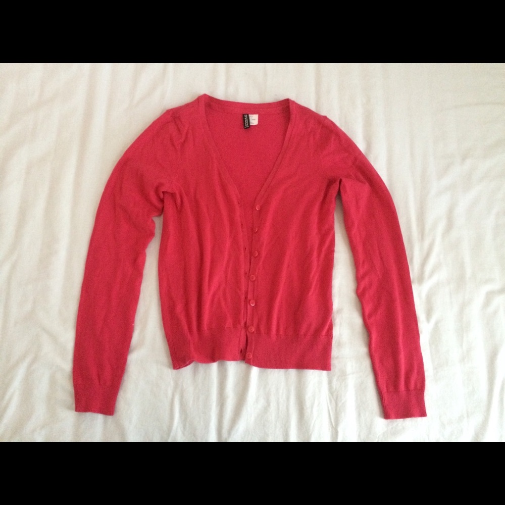Hot pink cardigan size 4