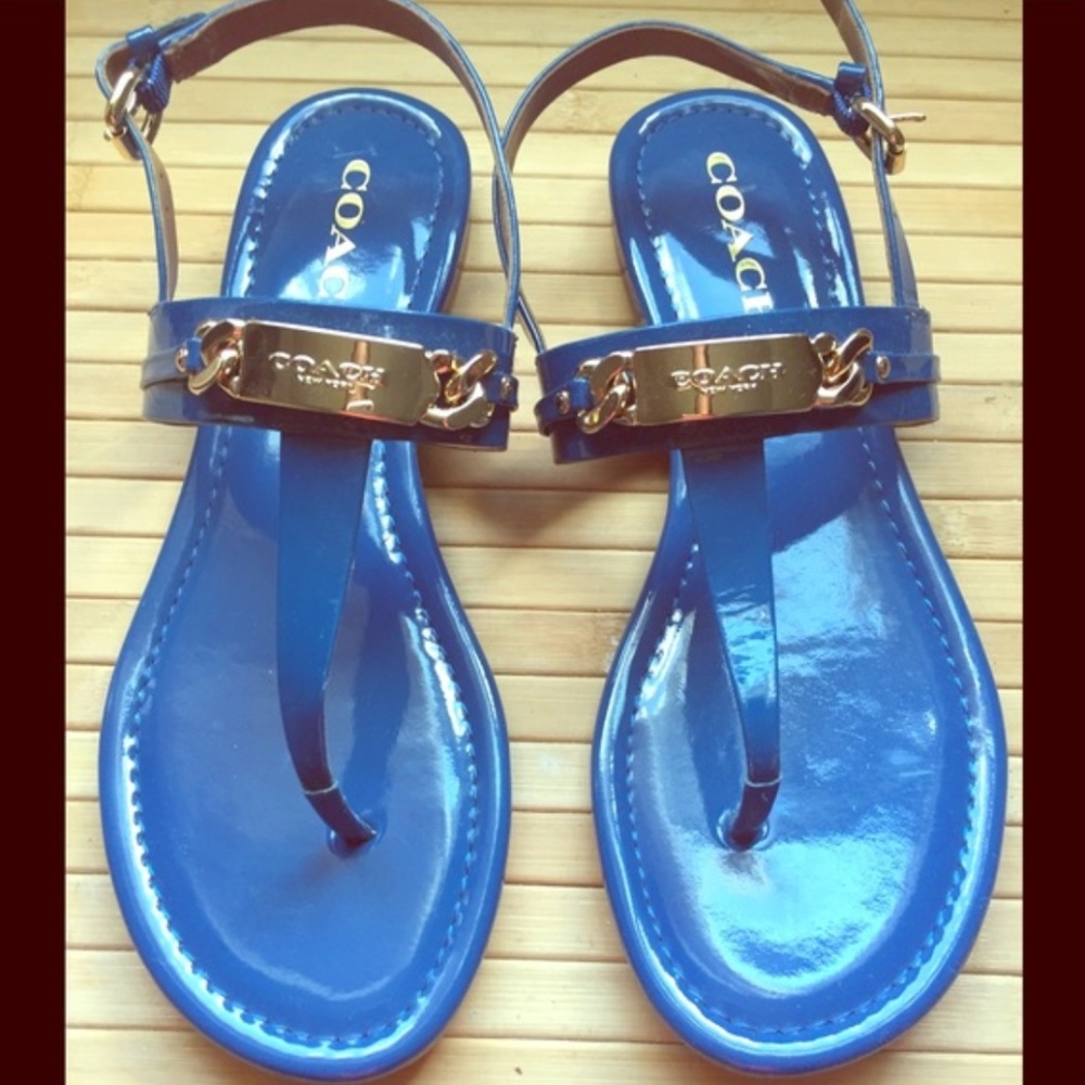 New-Coach Catherine Patent Leather Sandals