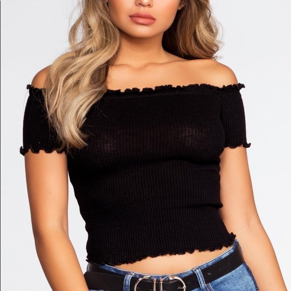 Jett Off The Shoulder Top - Black