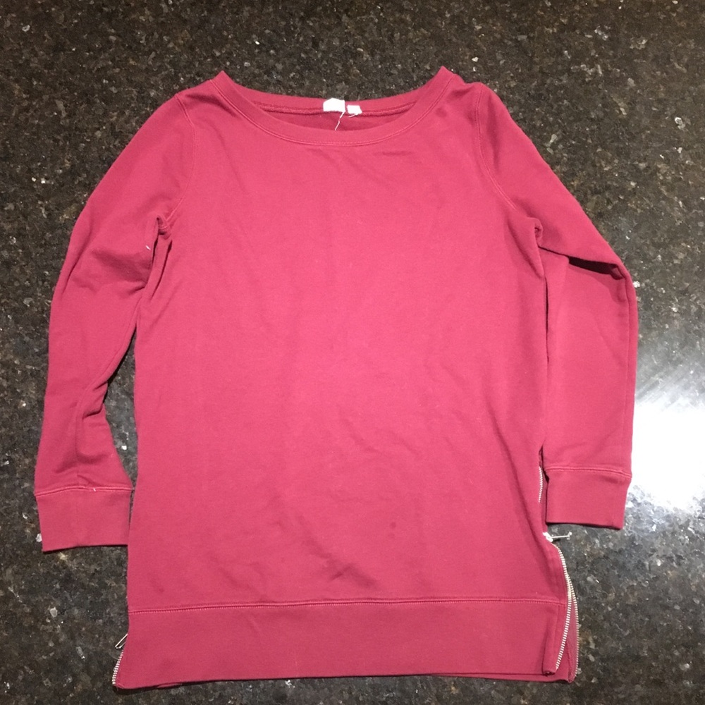 Gap zip side sweatshirt tunic