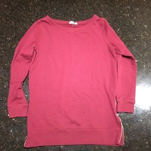 Gap zip side sweatshirt tunic