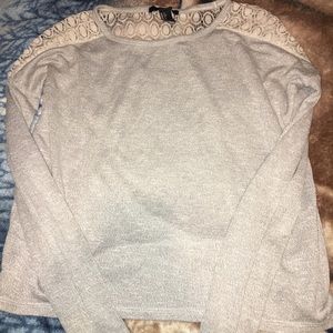 Grey long sleeve sweater shirt