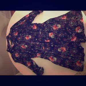 Purple floral ModCloth romper size L