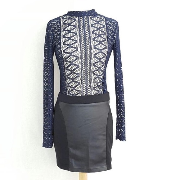 Zara Tops - 🌴Zara Navy Blue See Through Long Sleeves