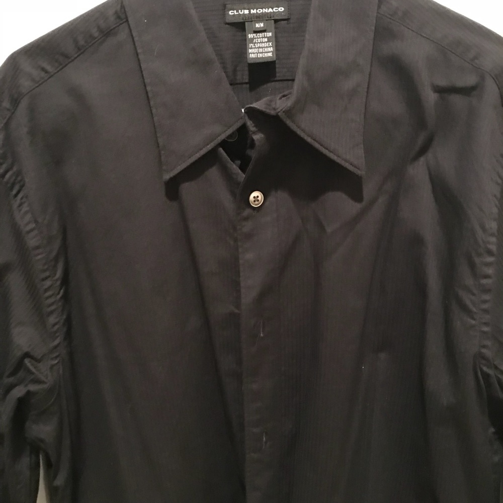 Club Monaco Black Button-down Shirt