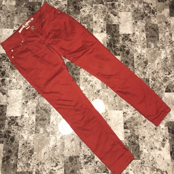 Burgundy Skinny Jeans Size 3 - Picture 7 of 8