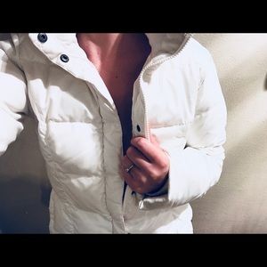 EDDIE BAUER GOOSE DOWN BUTTON ZIP JACKET COAT