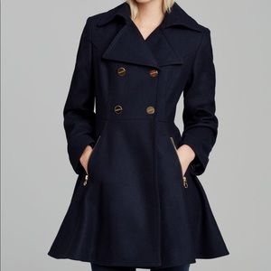 LIMITED TIME SALE Chic Navy Skirted Coat