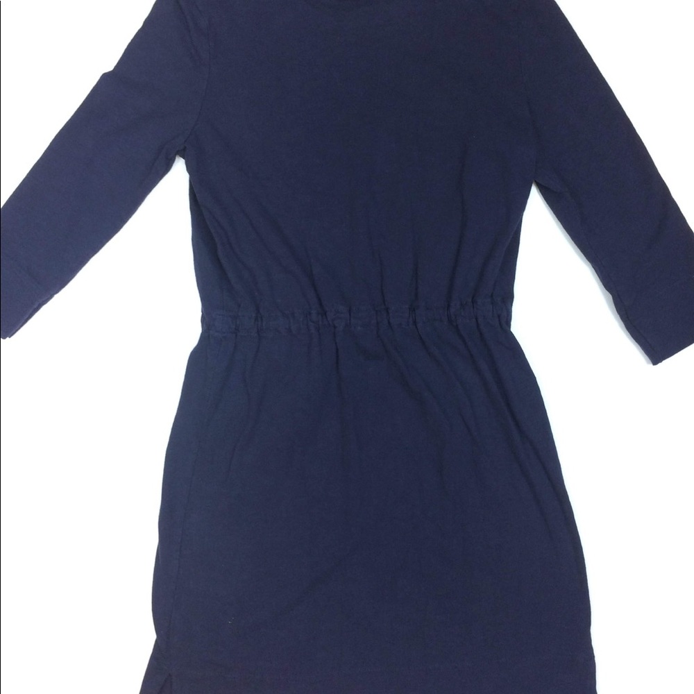 Navy Blue 3/4 Sleeve Sweater Dress