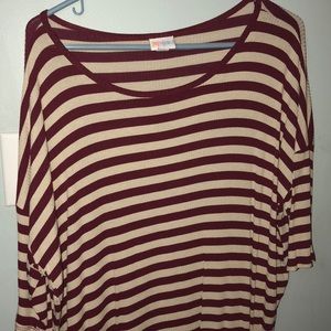 Ribbed Wine and cream colored Irma