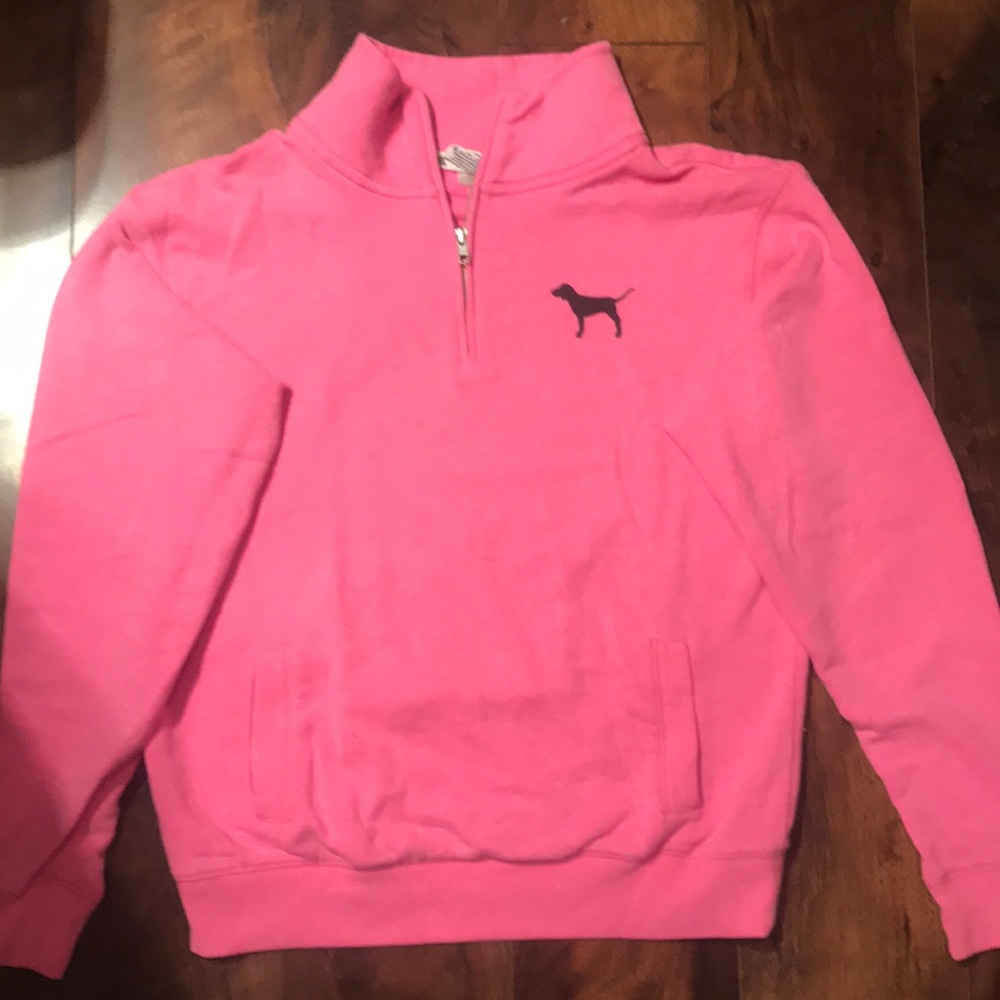 PINK pink quarter zip