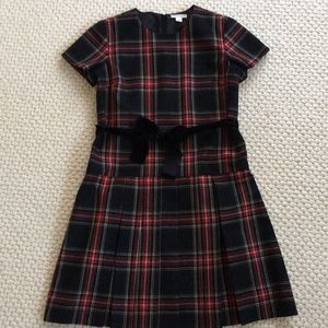Girls plaid holiday dress