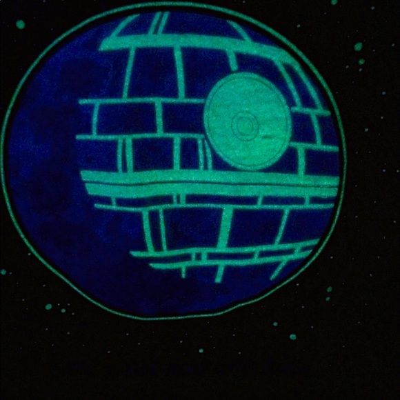 SOLD OUT!!!! STAR WARS Glow in the Dark Death Star Tee Shirt - Picture 7 of 8