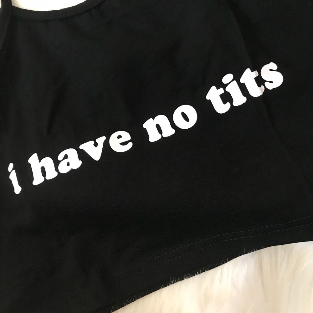 NWOT I Have No Tits Halter Top - Picture 2 of 4