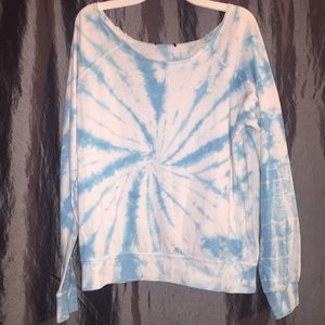 Tie-Dye Off The Shoulder Sweatshirt