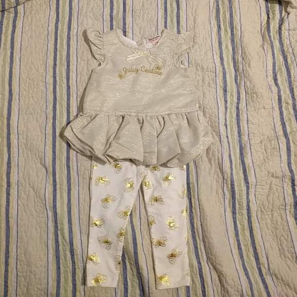 Juicy Couture Other - NWOT Juicy Couture 2Pc Gold Foil Printed Set
