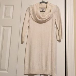 Cream sweater dress