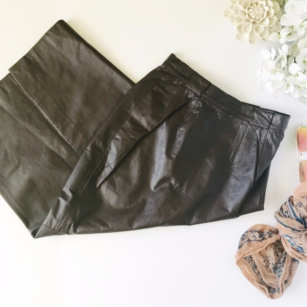 Vintage Erez long leather skirt