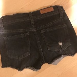 pinc Bottoms - Girls distressed black cut off jean shorts. pinc Bottoms - Girls distressed black cut off jean shorts.