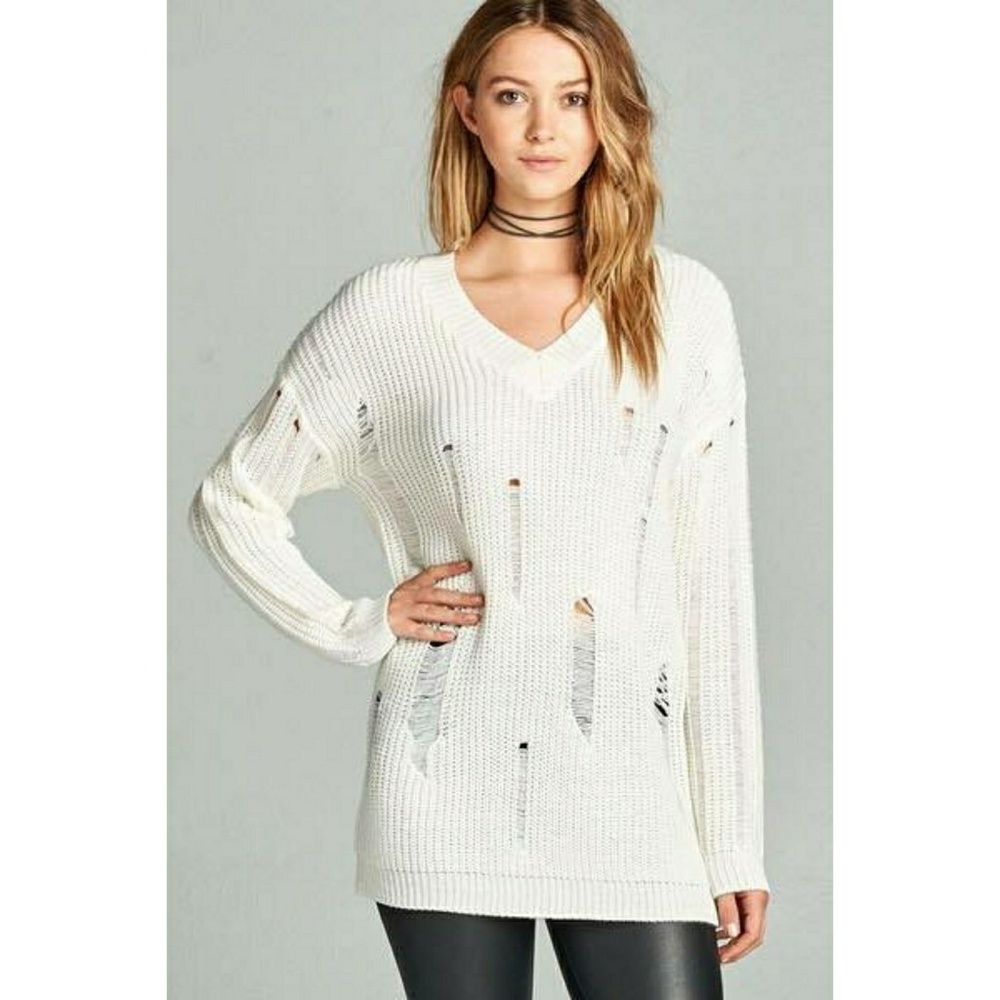 V neck sweater